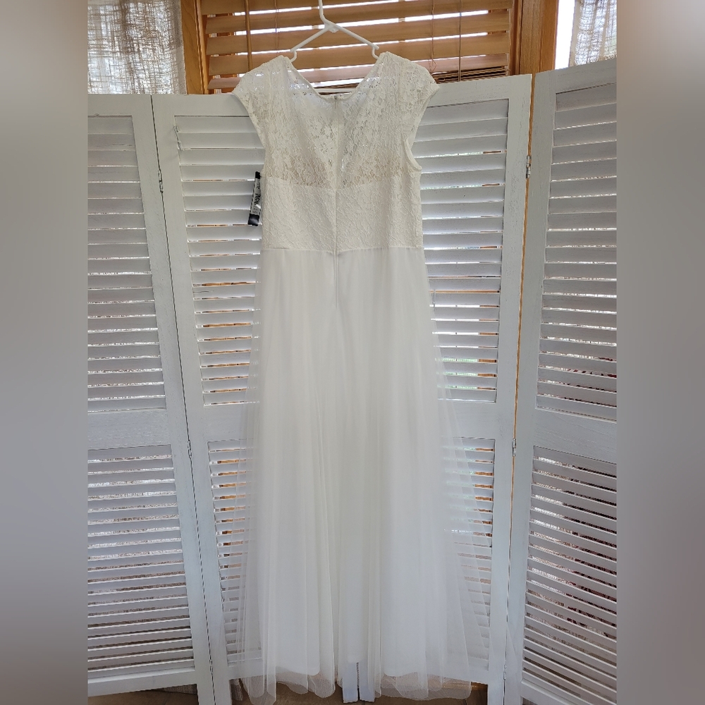 Ever Pretty Elegant Cap Sleeves Casual Applique Wedding Dress Size US 14 - Picture 9 of 10